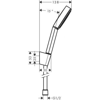 Hansgrohe Pulsify S Duschkopfhalterungset - Matt Schwarz - Wassersparend, 125cm Schlauch Hansgrohe Pulsify S Duschkopfhalterungset - Matt Schwarz - Wassersparend, 125cm Schlauch