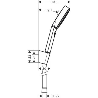 Set doccia Hansgrohe Pulsify Select S - Tipo di getto, Nero Set doccia Hansgrohe Pulsify Select S - Tipo di getto, Nero