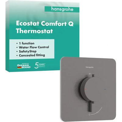 Hansgrohe Ecostat Comfort Q Thermostat - Brushed Black Chrome - 33712340 Hansgrohe Ecostat Comfort Q Thermostat - Brushed Black Chrome - 33712340