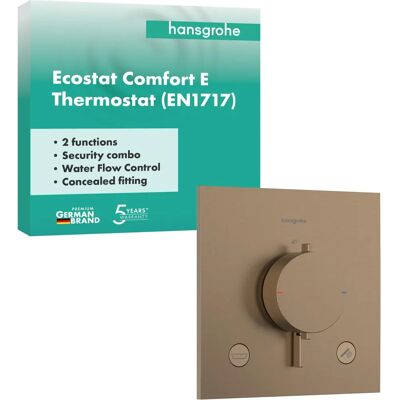 Hansgrohe Ecostat Comfort E Thermostat - Brushed Bronze Hansgrohe Ecostat Comfort E Thermostat - Brushed Bronze