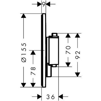 Termostat Hansgrohe Ecostat Comfort S - Economize spațiu, 2 funcții, 24 l/min Termostat Hansgrohe Ecostat Comfort S - Economize spațiu, 2 funcții, 24 l/min