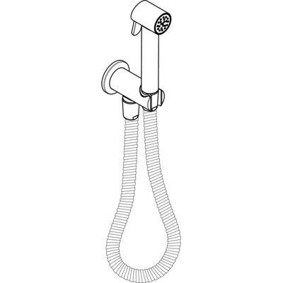 Hansgrohe AXOR Bidette Duschkopf - Rund, Geborstet Gold, 28mm, 1,25m Schlauch Hansgrohe AXOR Bidette Duschkopf - Rund, Geborstet Gold, 28mm, 1,25m Schlauch
