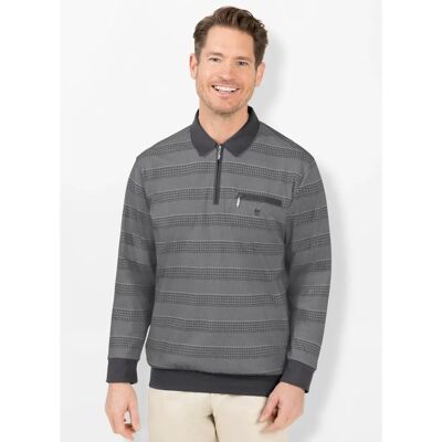 Hajo Langarm-Poloshirt - Herren - 44/46 - Grau - Gestreift Hajo Langarm-Poloshirt - Herren - 44/46 - Grau - Gestreift