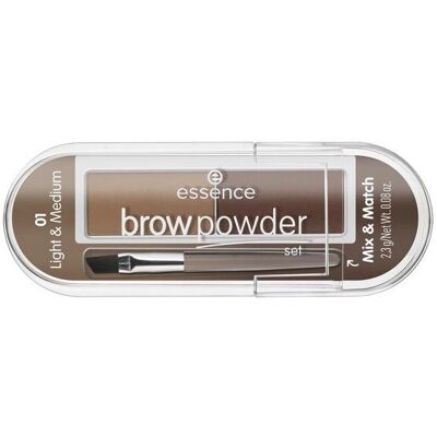 Ensemble de poudre pour sourcils Essence - Clair et Moyen - Poudre à sourcils - Publicité Ensemble de poudre pour sourcils Essence - Clair et Moyen - Poudre à sourcils - Publicité