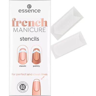 Stencils para manicure francês Essence - 60 unidades brancas Stencils para manicure francês Essence - 60 unidades brancas