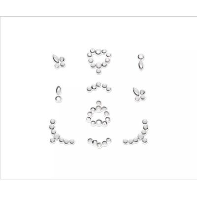 Joias para Unhas 3D Essence - Prata - 10 unidades Joias para Unhas 3D Essence - Prata - 10 unidades