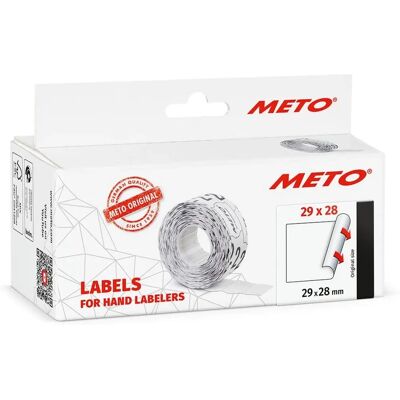 METO Model 30007372 - White Labels for Price Tags - 29x28mm METO Model 30007372 - White Labels for Price Tags - 29x28mm