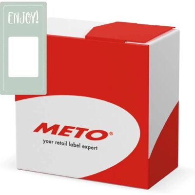 METO Forseglingsetiketter - Enjoy! Grønn 50x100mm 500 stk METO Forseglingsetiketter - Enjoy! Grønn 50x100mm 500 stk