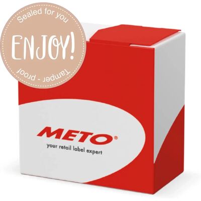 METO Forseglingsetiketter Enjoy! - 50mm Brun & Grønn - Forseglet for deg METO Forseglingsetiketter Enjoy! - 50mm Brun & Grønn - Forseglet for deg