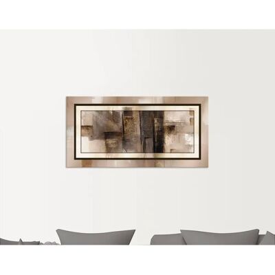 ARTLAND Quadrate - abstrakt 1 Wandbild - 60x30 cm - goldfarben ARTLAND Quadrate - abstrakt 1 Wandbild - 60x30 cm - goldfarben