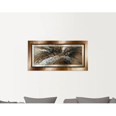 ARTLAND Gold Abstrakt 1 - Zeitgenössische Wandkunst Braun 100x50cm ARTLAND Gold Abstrakt 1 - Zeitgenössische Wandkunst Braun 100x50cm