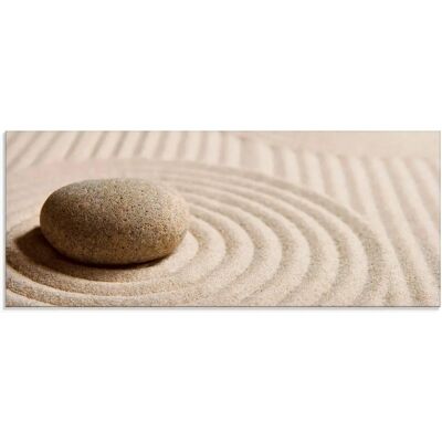 ARTLAND Mini Zen Garten - Sand Glasbild - 125x50 cm ARTLAND Mini Zen Garten - Sand Glasbild - 125x50 cm
