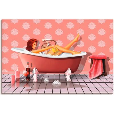 ARTLAND Leinwand Pin Up Girl Badevergnügen - Wandbild ARTLAND Leinwand Pin Up Girl Badevergnügen - Wandbild
