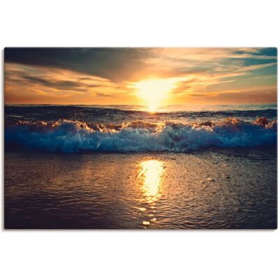 ARTLAND Sonnenuntergang am Meer Wandbild - Leinwand & Alu ARTLAND Sonnenuntergang am Meer Wandbild - Leinwand & Alu