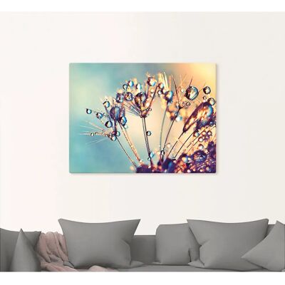 ARTLAND Pusteblume Glitzertau - Blau Leinwandbild ARTLAND Pusteblume Glitzertau - Blau Leinwandbild