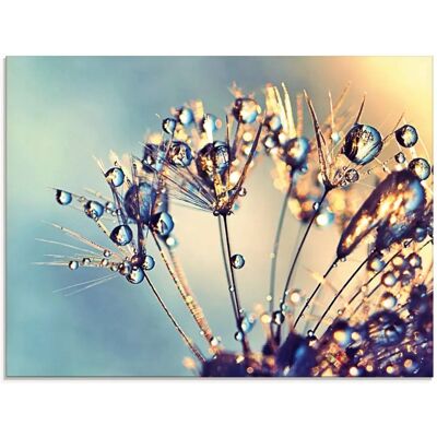 ARTLAND Pusteblume Glitzertau - Glasbild Wandkunst ARTLAND Pusteblume Glitzertau - Glasbild Wandkunst
