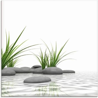 ARTLAND - 3 D Steine - weiß - 30x30 cm - Glasbild ARTLAND - 3 D Steine - weiß - 30x30 cm - Glasbild
