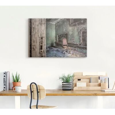 ARTland - Lost Place - einsamer Stuhl - 30x20 cm - Leinwanddruck ARTland - Lost Place - einsamer Stuhl - 30x20 cm - Leinwanddruck