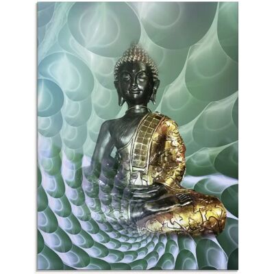 ARTLAND Buddhas Traumwelt CB Glasbild - Wanddekoration ARTLAND Buddhas Traumwelt CB Glasbild - Wanddekoration