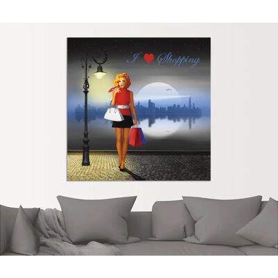 ARTLAND - Ich liebe Einkaufen - Alu-Dibond - 30x30 - Wandbild ARTLAND - Ich liebe Einkaufen - Alu-Dibond - 30x30 - Wandbild