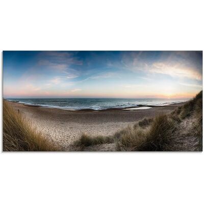 ARTLAND Blaues Küsten Glasbild - Strand und Sanddünen am Hengistbury Head ARTLAND Blaues Küsten Glasbild - Strand und Sanddünen am Hengistbury Head