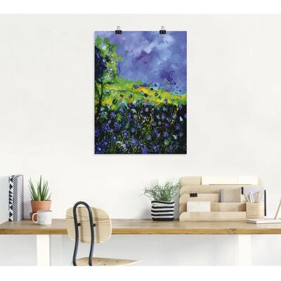 ARTland - Wilde Blumen - Blau - 60x80 cm - Wandbild ARTland - Wilde Blumen - Blau - 60x80 cm - Wandbild