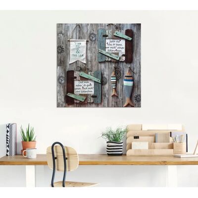 ARTLAND - Du ich und der See - 30 x 30 cm - Alu-Dibond-Druck - Wall art ARTLAND - Du ich und der See - 30 x 30 cm - Alu-Dibond-Druck - Wall art