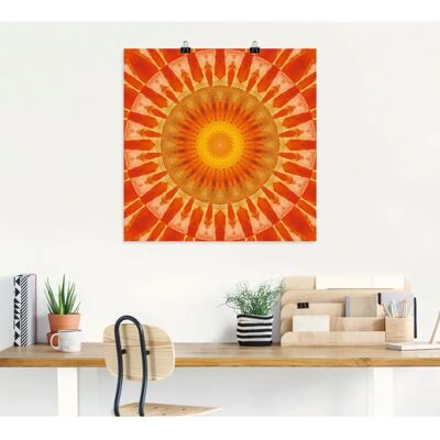 ARTLAND - Mandala Sonnenuntergang - orange - 30x30 cm - Wall Art ARTLAND - Mandala Sonnenuntergang - orange - 30x30 cm - Wall Art