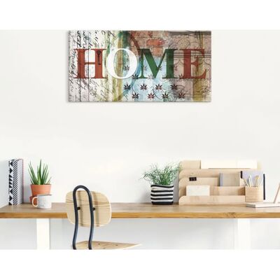 ARTLAND Buntes Zuhause Leinwandbild - Buntes zu Hause in taktvollen Farben - Wandbild ARTLAND Buntes Zuhause Leinwandbild - Buntes zu Hause in taktvollen Farben - Wandbild