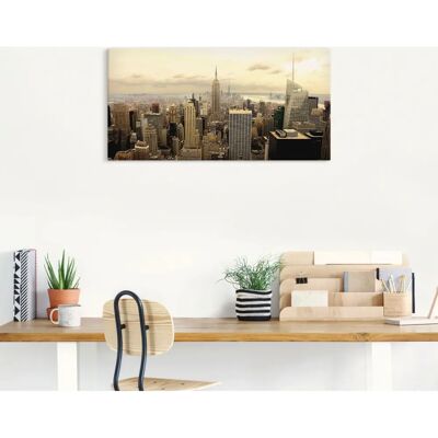 ARTLAND Skyline Manhattan - New York Beige - Wandbild ARTLAND Skyline Manhattan - New York Beige - Wandbild