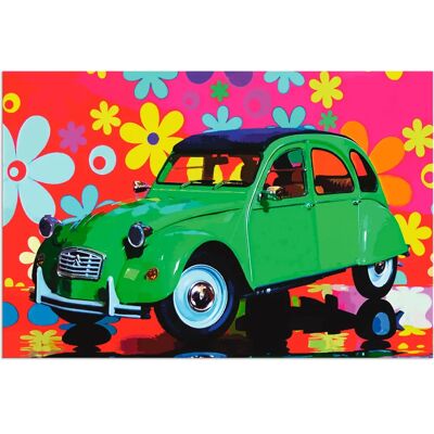 ARTland - Citroën 2CV grün - grün - Alu-Dibond - Wandbild ARTland - Citroën 2CV grün - grün - Alu-Dibond - Wandbild