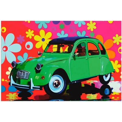 ARTLAND Citroën 2CV grün - Alu-Dibond Wandbild ARTLAND Citroën 2CV grün - Alu-Dibond Wandbild