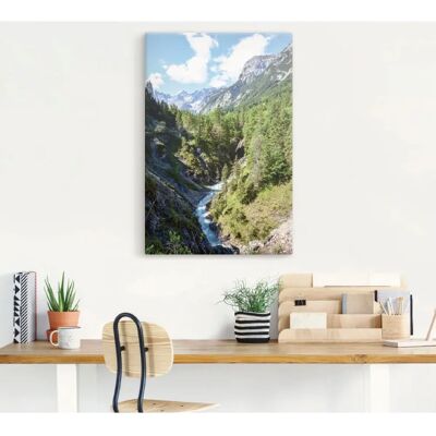 ARTLAND - Fluss schlängelt sich durch Tal - Grün - 20x30 cm - Wall art ARTLAND - Fluss schlängelt sich durch Tal - Grün - 20x30 cm - Wall art