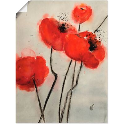 ARTLAND - Roter Mohn - Rot - 45x60 cm - Wandbild ARTLAND - Roter Mohn - Rot - 45x60 cm - Wandbild