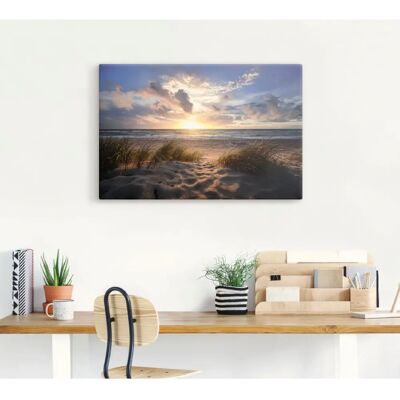 ARTLAND Ostseestrand Wandbild - 30x20cm Leinwand & Alu ARTLAND Ostseestrand Wandbild - 30x20cm Leinwand & Alu