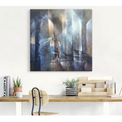 ARTLAND - Katze und Tänzerin - Blau - Canvas print ARTLAND - Katze und Tänzerin - Blau - Canvas print