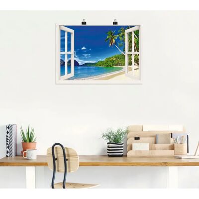 ARTLAND - Fensterblick Paradies - 100x70 cm - Wandbild ARTLAND - Fensterblick Paradies - 100x70 cm - Wandbild
