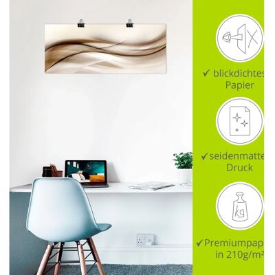 ARTLAND - Braune Welle - 100x50 cm - Alu-Dibond - Wandkunst ARTLAND - Braune Welle - 100x50 cm - Alu-Dibond - Wandkunst