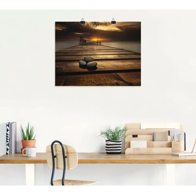 ARTLAND - Sonnenaufgang am Schwarzen Meer - 40x30 - braun - Wall Art ARTLAND - Sonnenaufgang am Schwarzen Meer - 40x30 - braun - Wall Art