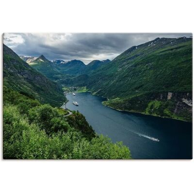ARTLAND Grün Geirangerfjord Wandbild - Küstenlandschaft ARTLAND Grün Geirangerfjord Wandbild - Küstenlandschaft