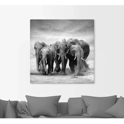 ARTLAND Elefanten Wandbild - Wildtiere Leinwand & Metalldruck ARTLAND Elefanten Wandbild - Wildtiere Leinwand & Metalldruck