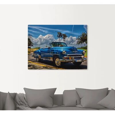 ARTLAND Havanna Flair Wandbild - Outdoor, Blau, 60x45 cm ARTLAND Havanna Flair Wandbild - Outdoor, Blau, 60x45 cm