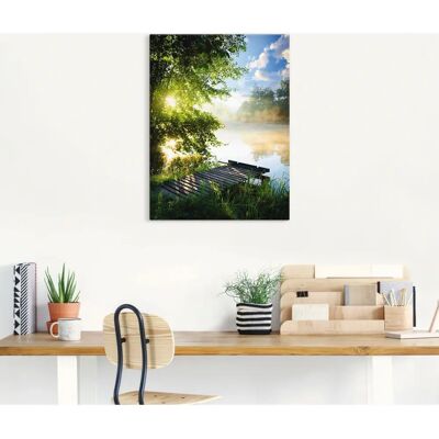 ARTLAND - Angelsteg am Morgen - 30 x 40 cm - Wall art ARTLAND - Angelsteg am Morgen - 30 x 40 cm - Wall art