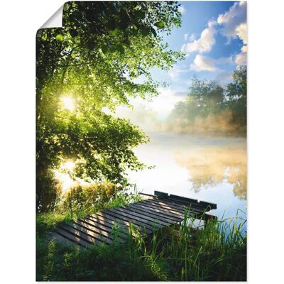 ARTLAND - Angelsteg am Morgen - 60x80 cm - Wall art ARTLAND - Angelsteg am Morgen - 60x80 cm - Wall art