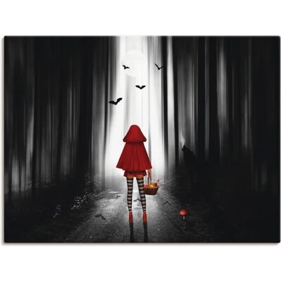 ARTLAND Rotkäppchen High Heels - Dark Fantasy Wandbild ARTLAND Rotkäppchen High Heels - Dark Fantasy Wandbild