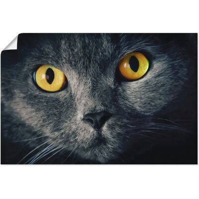 ARTLAND - Katzenaugen - Schwarz - 30 x 20 cm - Wall art ARTLAND - Katzenaugen - Schwarz - 30 x 20 cm - Wall art