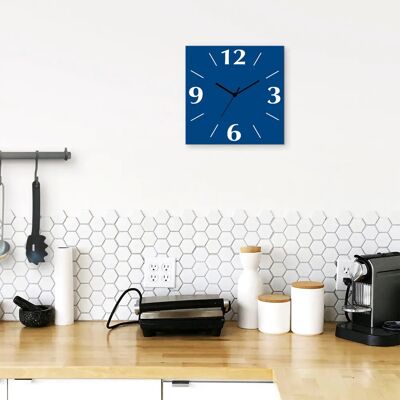 ARTland Uni Trendfarben blau 30x30 cm wall clock ARTland Uni Trendfarben blau 30x30 cm wall clock