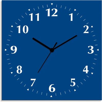 ARTland - Uni Trendfarben - Blau - Wall clock ARTland - Uni Trendfarben - Blau - Wall clock