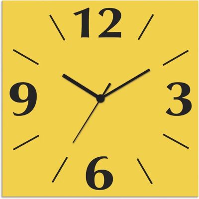 ARTland - Uni Trendfarben - Gelb - Wall clock ARTland - Uni Trendfarben - Gelb - Wall clock