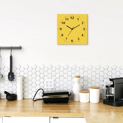 ARTland - Uni Trendfarben - Gelb - 30x30x0,3 cm - Wanduhr ARTland - Uni Trendfarben - Gelb - 30x30x0,3 cm - Wanduhr